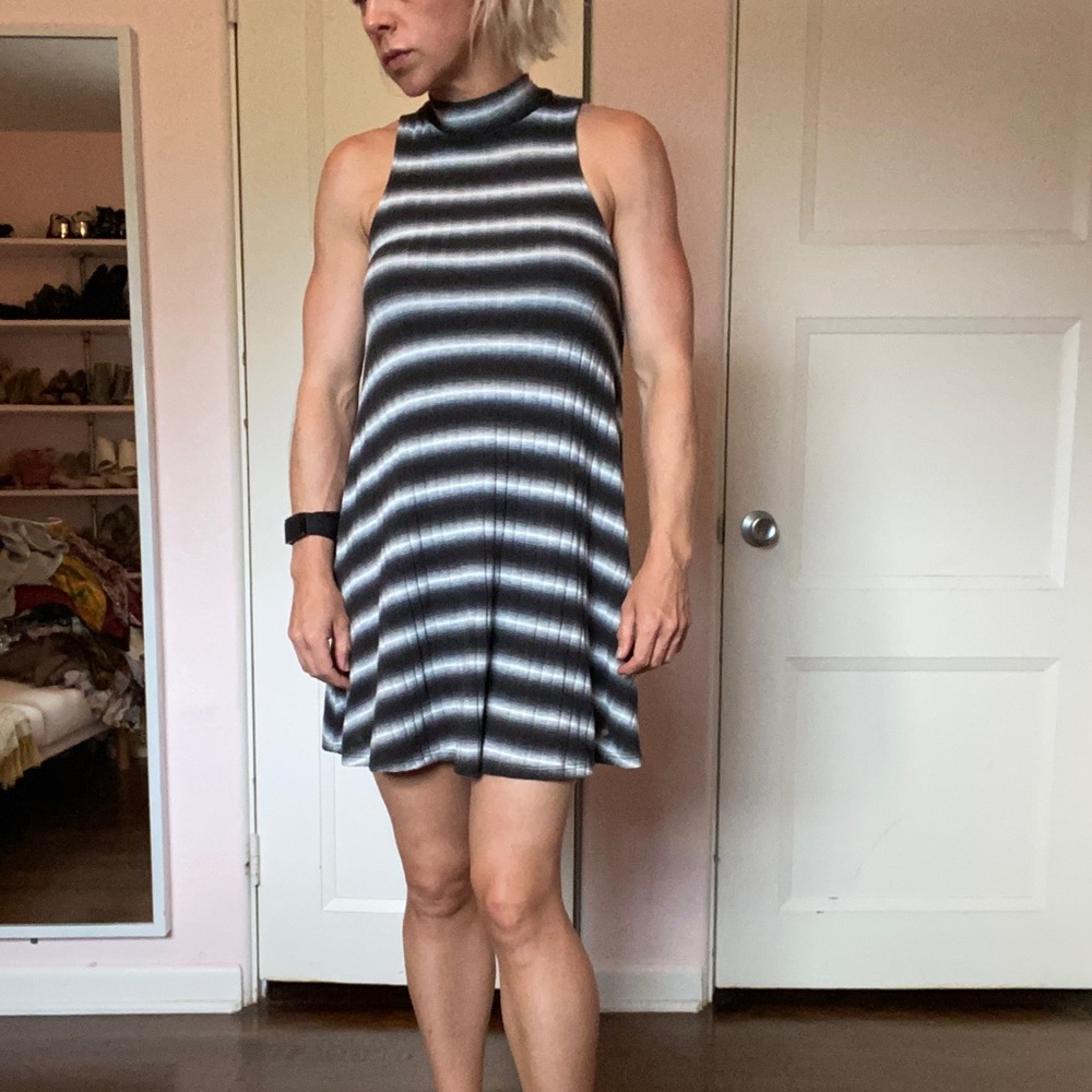 Mini tent babydoll shift striped Soprano dress